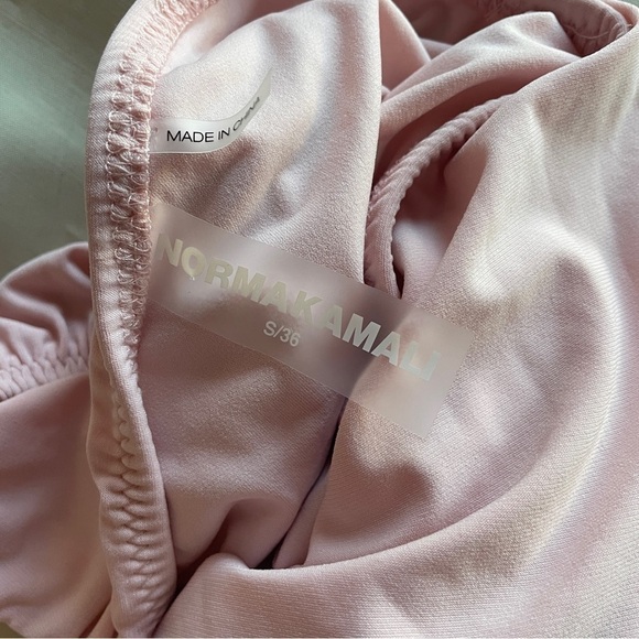 Norma Kamali - Baby Pink Blush One Shoulder Mini Dress Diana Gown Size S/36 - Picture 8 of 8